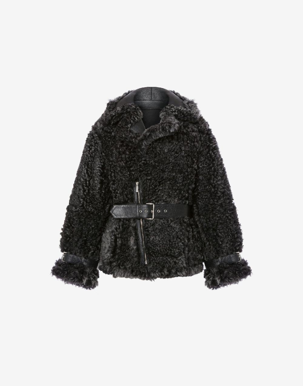 Alberta Ferretti Montone in shearling nappato reversibile Offerte stagionali
