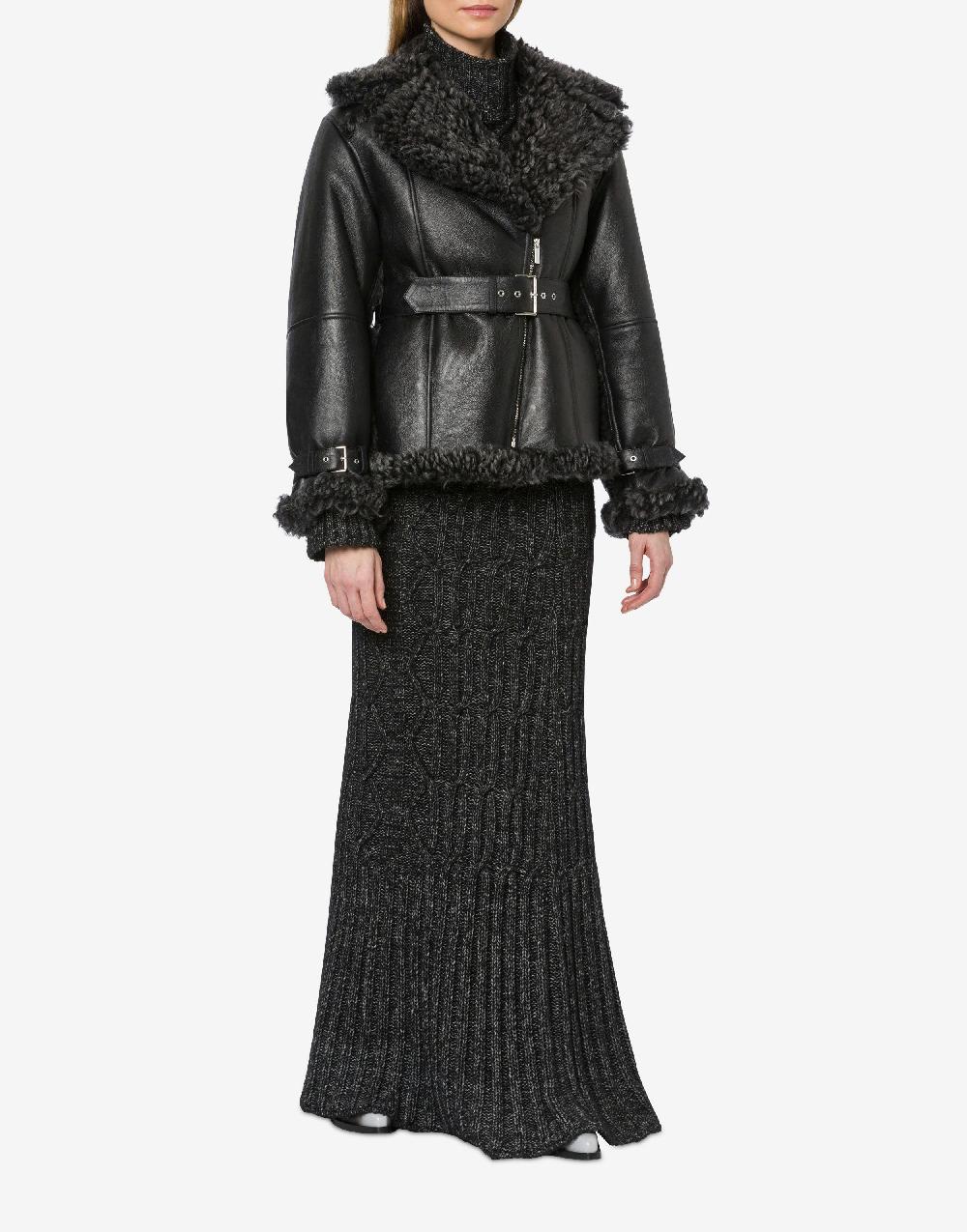 Alberta Ferretti Montone in shearling nappato reversibile Offerte stagionali