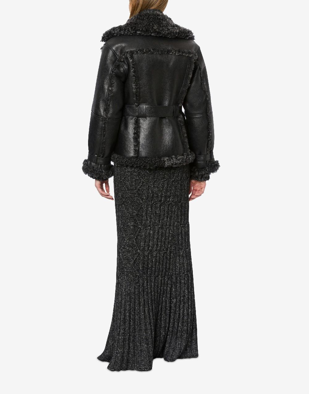 Alberta Ferretti Montone in shearling nappato reversibile Offerte stagionali