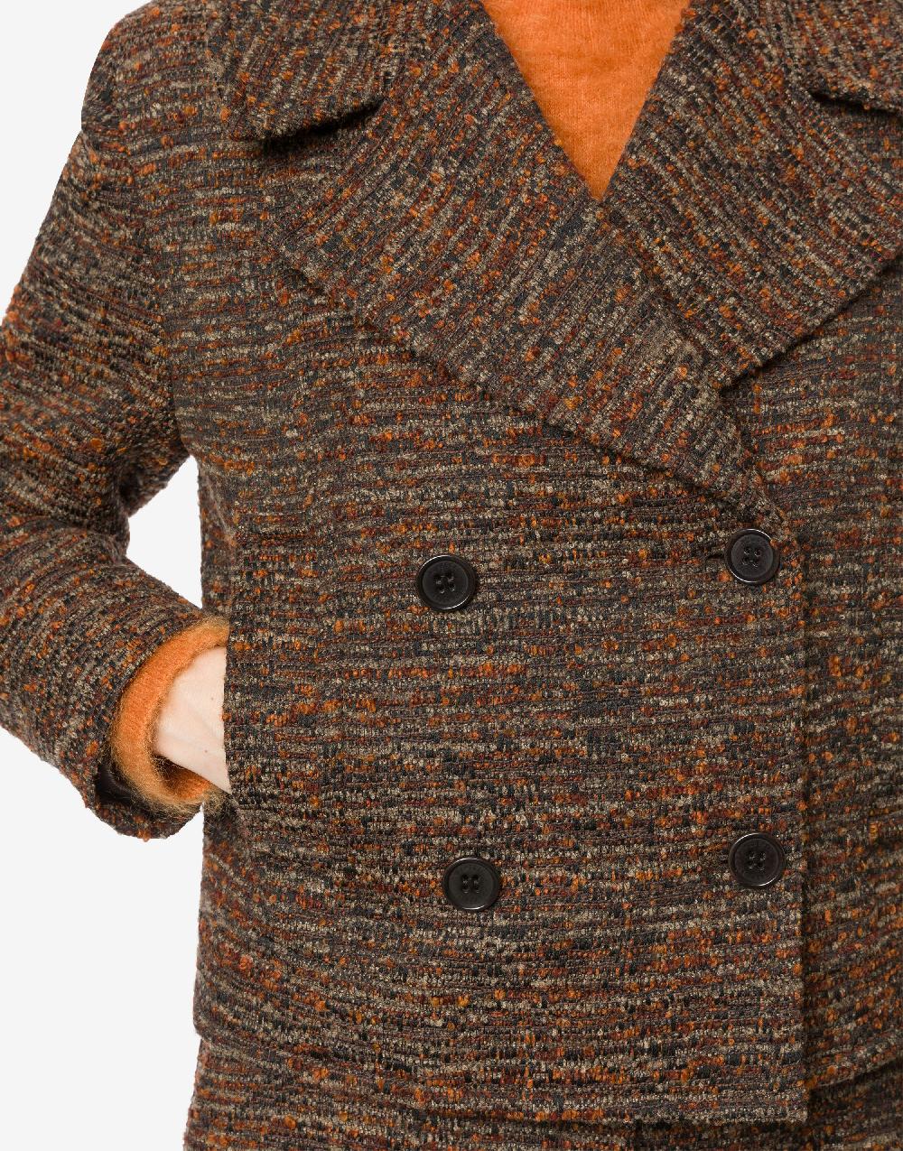 Alberta Ferretti Cappotto corto in tweed bottonato Comprane uno, ottenene uno gratis