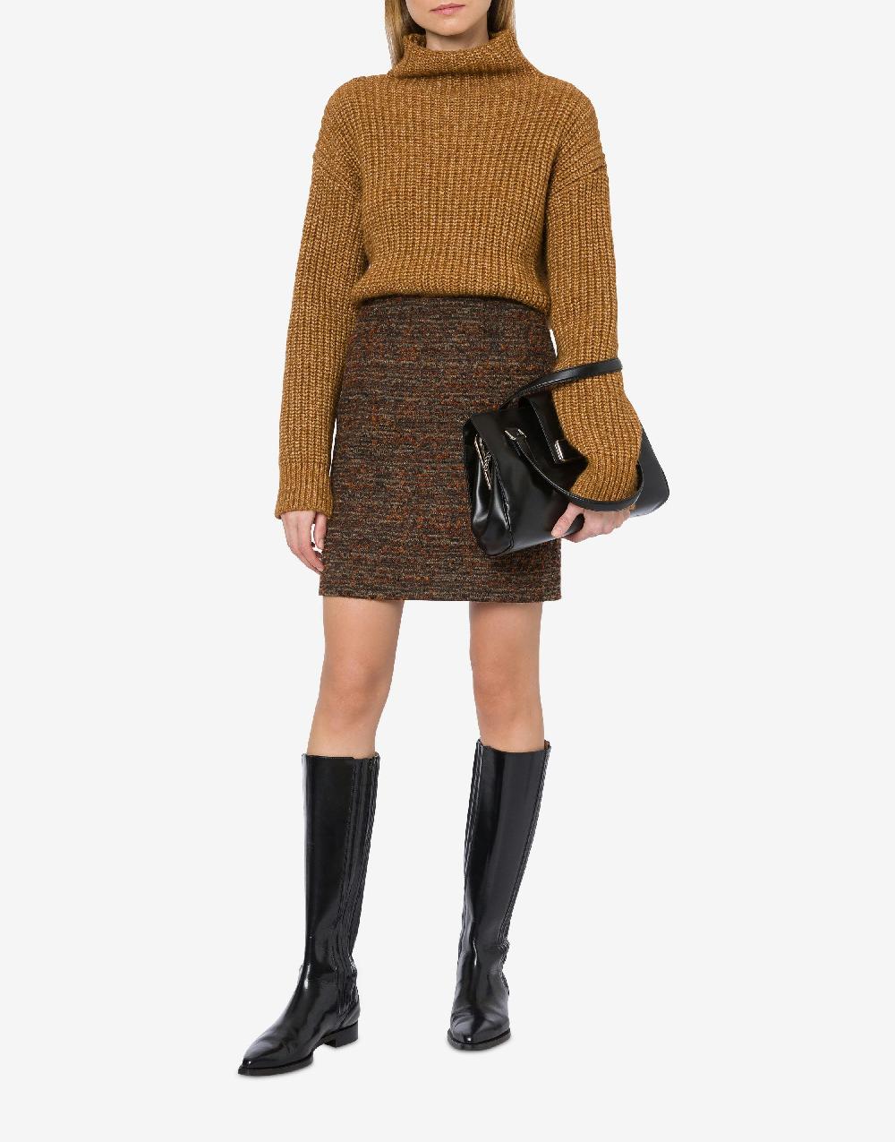 Alberta Ferretti Minigonna in tweed bottonato Offerte giornaliere