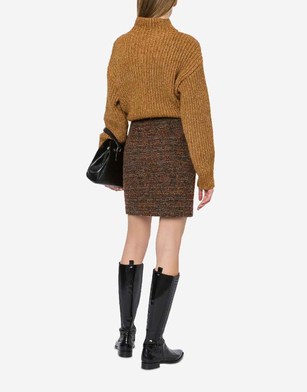 Alberta Ferretti Minigonna in tweed bottonato Offerte giornaliere