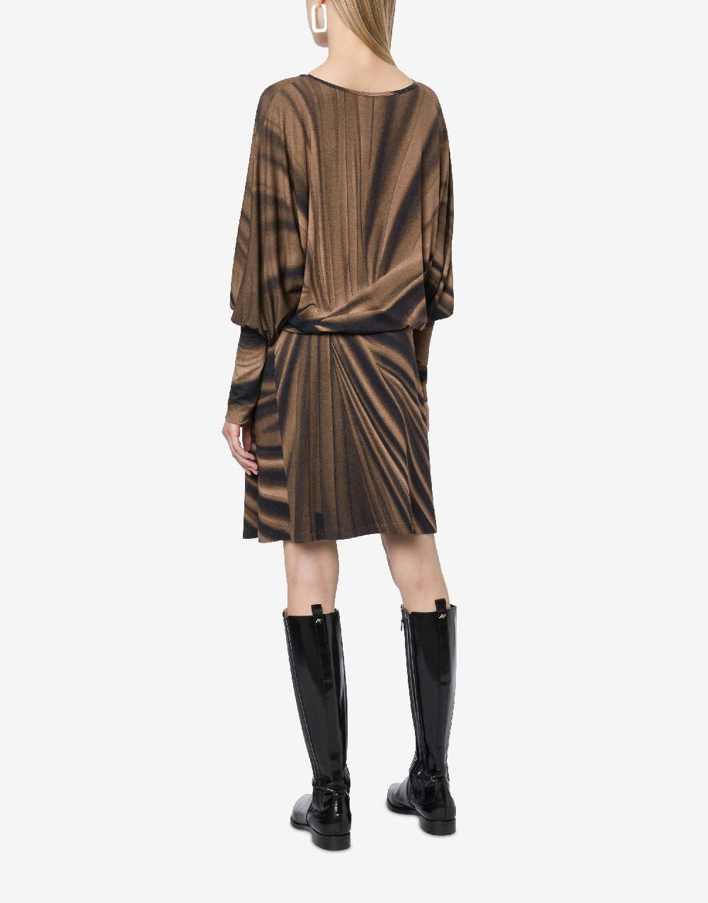 Alberta Ferretti Abito in jersey con stampa Drappeggio Offerta settimanale
