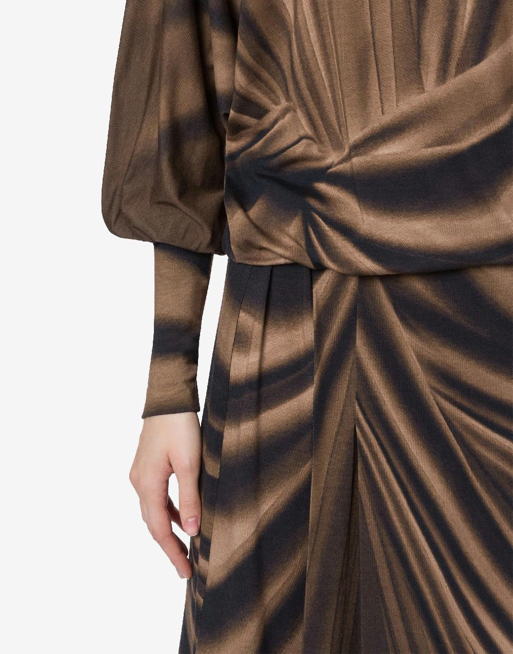 Alberta Ferretti Abito in jersey con stampa Drappeggio Offerta settimanale