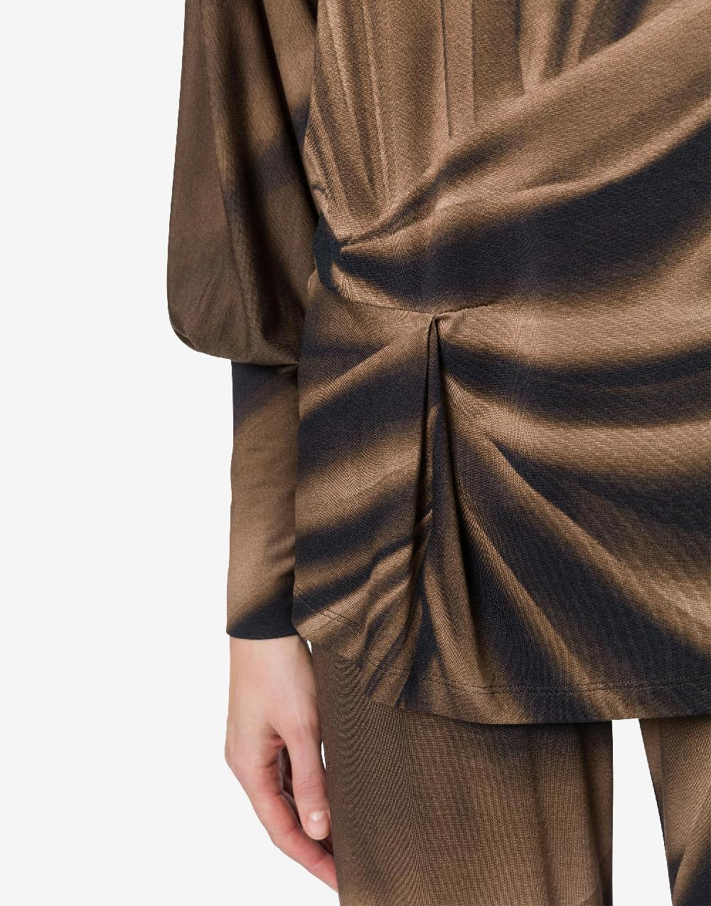 Alberta Ferretti Maglia in jersey con stampa drappeggio Rilascio limitato