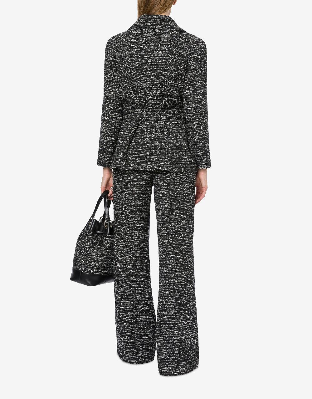Alberta Ferretti Giacca in tweed bottonato con spacchi Ultimi due giorni