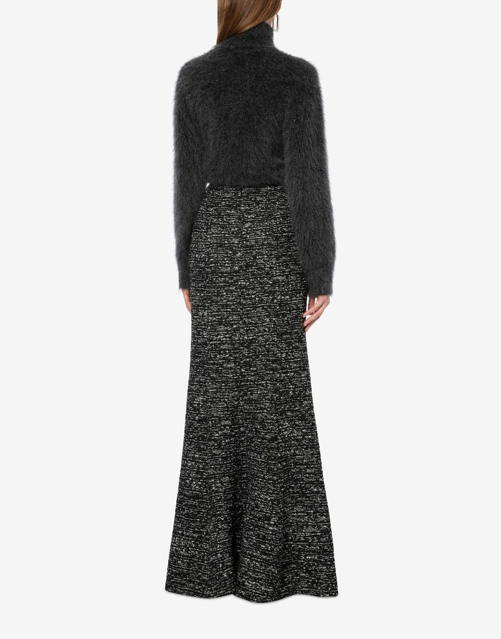 Alberta Ferretti Gonna lunga in tweed bottonato Ultimo giorno
