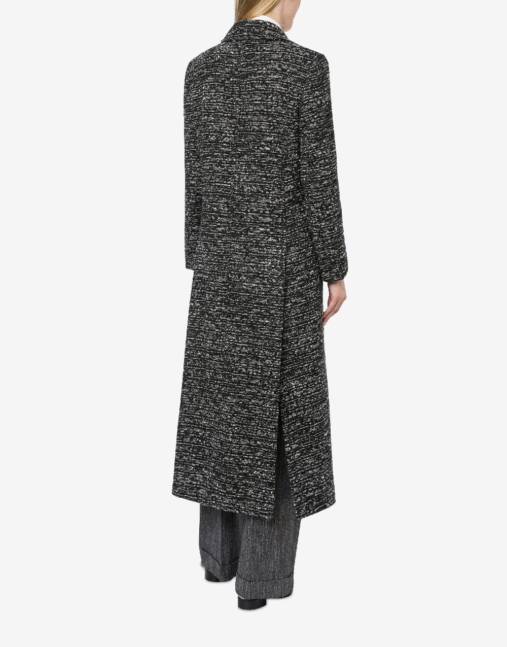 Alberta Ferretti Cappotto doppiopetto in tweed bottonato Promozione temporanea