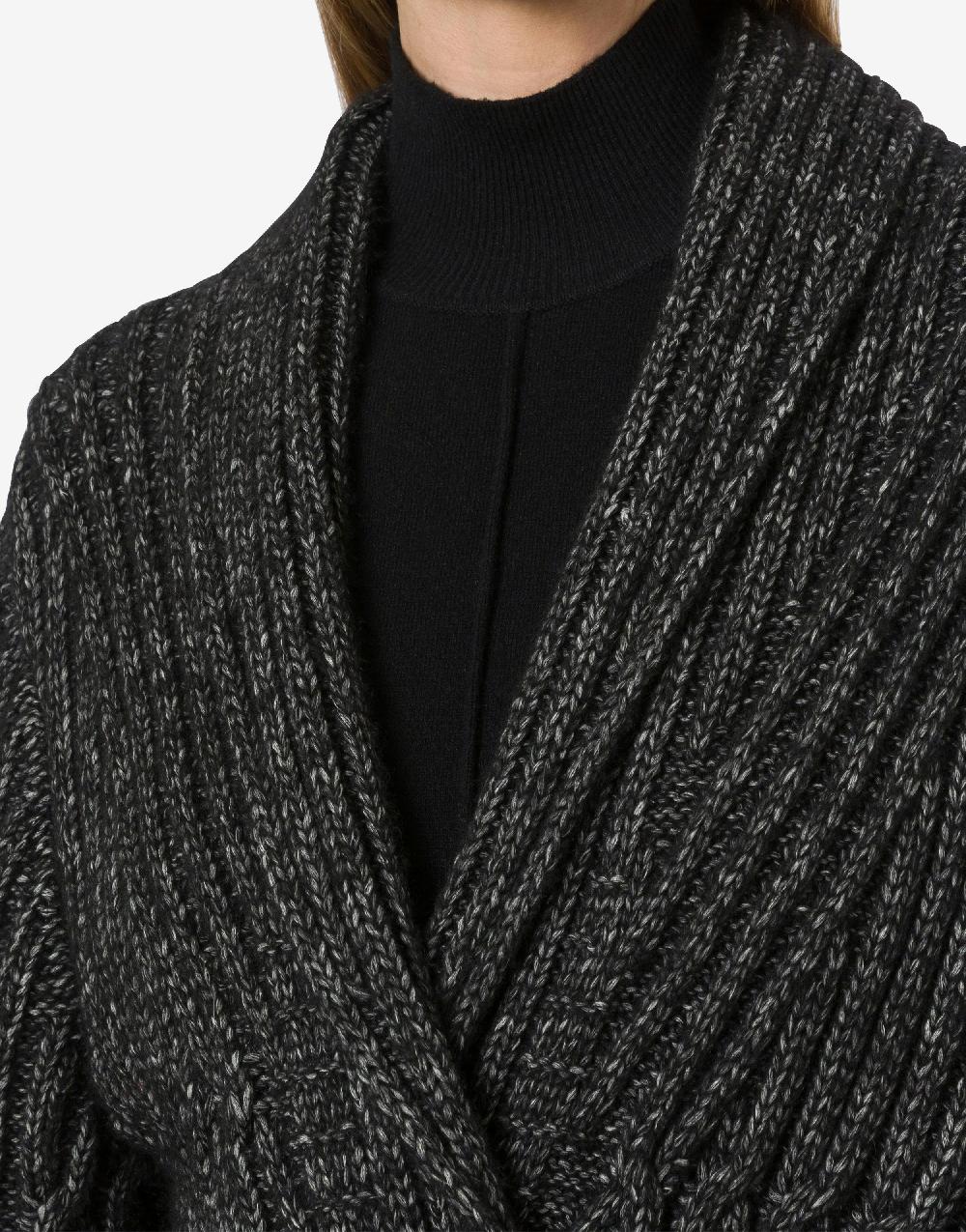 Alberta Ferretti Cardigan lungo in fettuccia lana cotone Fino al 50% di sconto