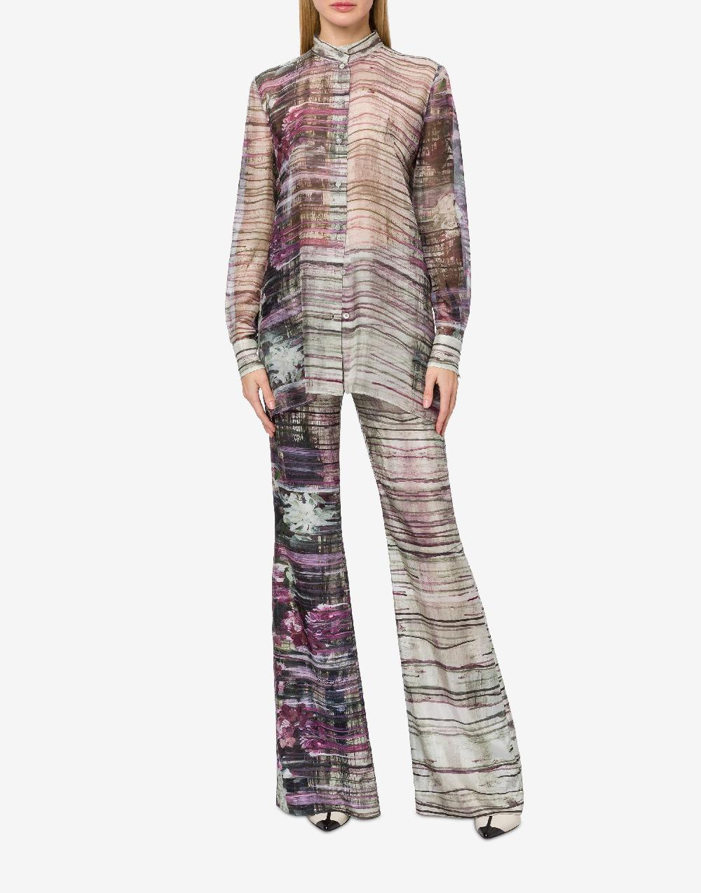 Alberta Ferretti Camicia in chiffon con stampa Dripping Roses Only for today