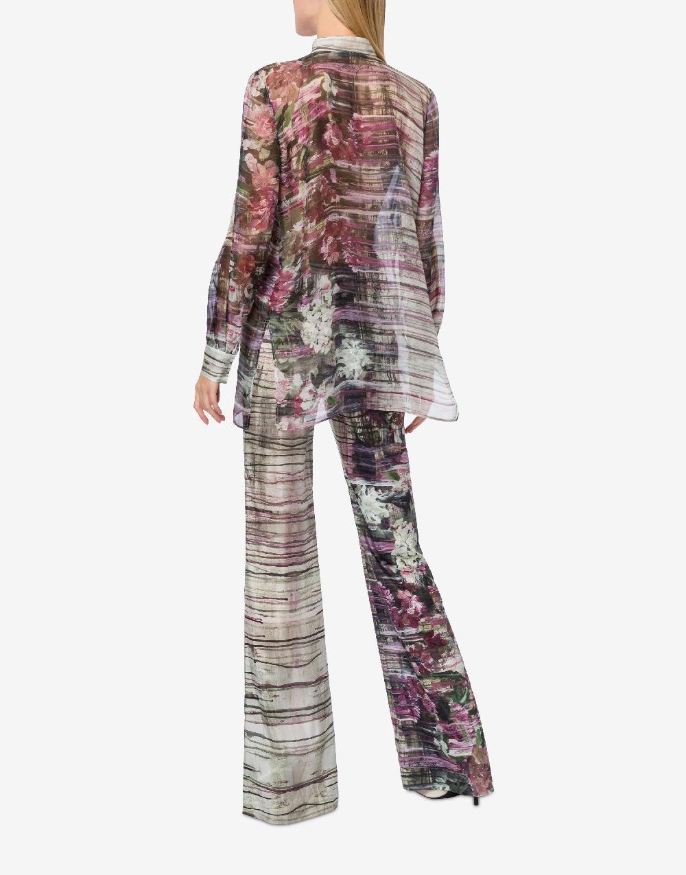 Alberta Ferretti Camicia in chiffon con stampa Dripping Roses Only for today