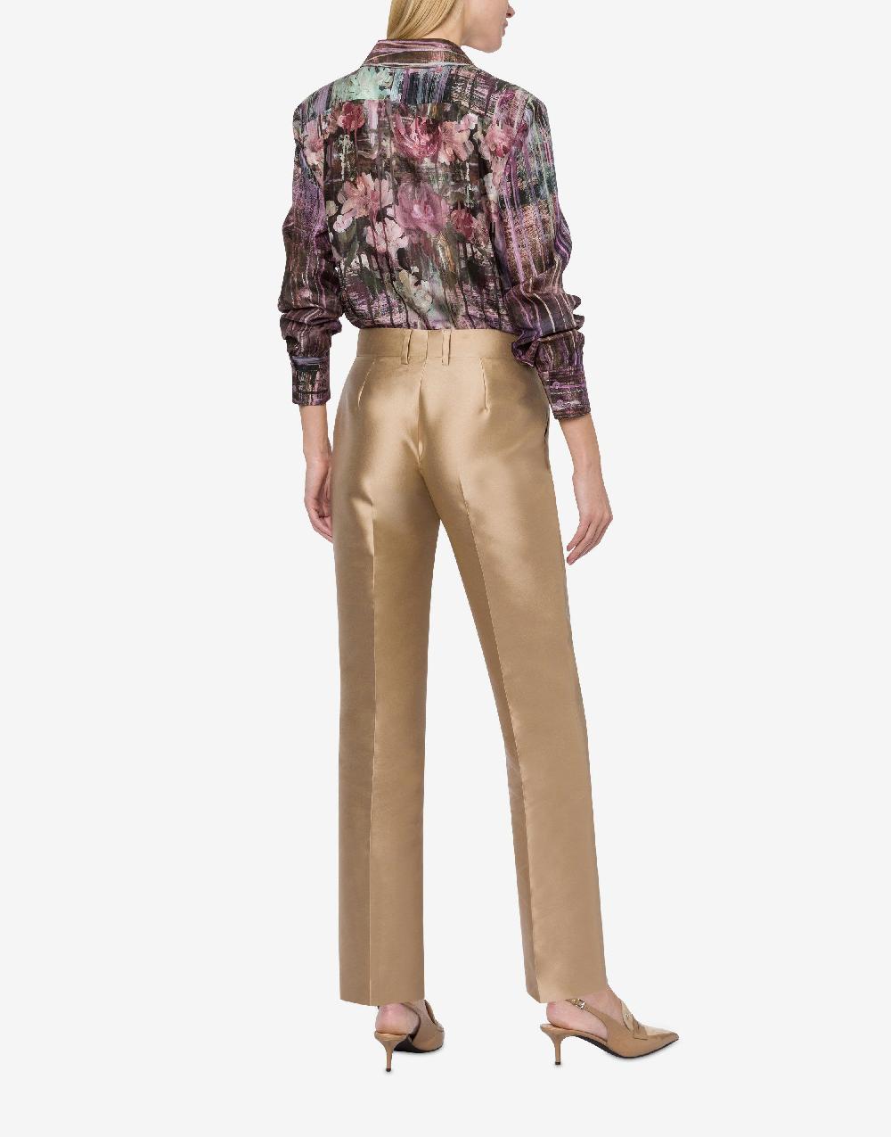 Alberta Ferretti Camicia in habotai con stampa Dripping Roses Fino al 55% di sconto