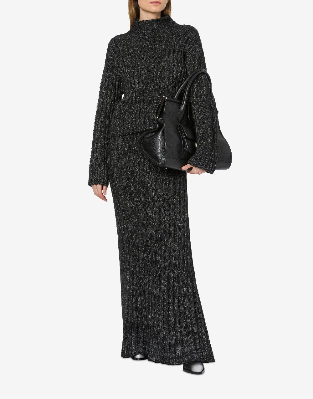 Alberta Ferretti Gonna lunga in fettuccia di lana cotone Discount Store per i nuovi prodotti
