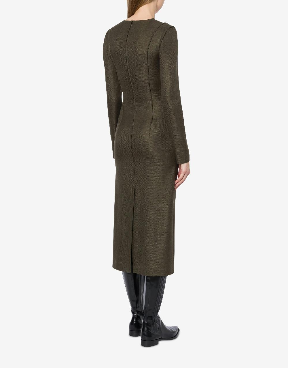 Alberta Ferretti Abito longuette in twill fiammato 50% di sconto con spedizione gratuita
