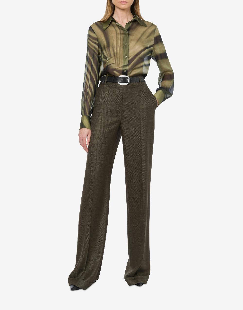 Alberta Ferretti Camicia in chiffon con stampa Drappeggio Officina