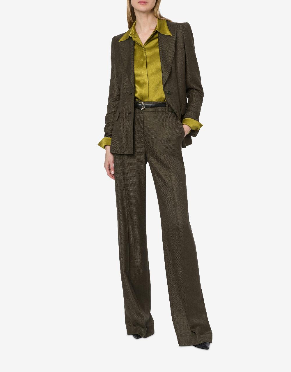 Alberta Ferretti Giacca in twill fiammato Black Friday Prezzi