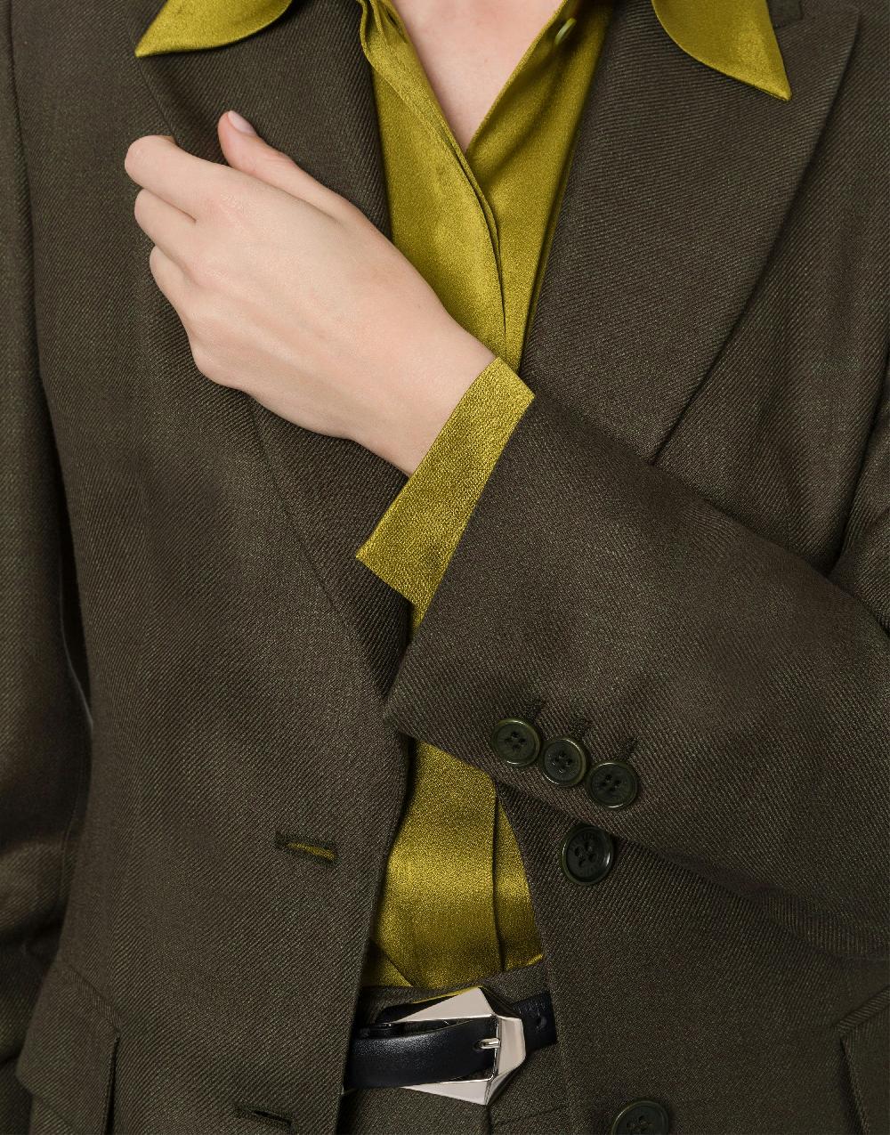 Alberta Ferretti Giacca in twill fiammato Black Friday Prezzi