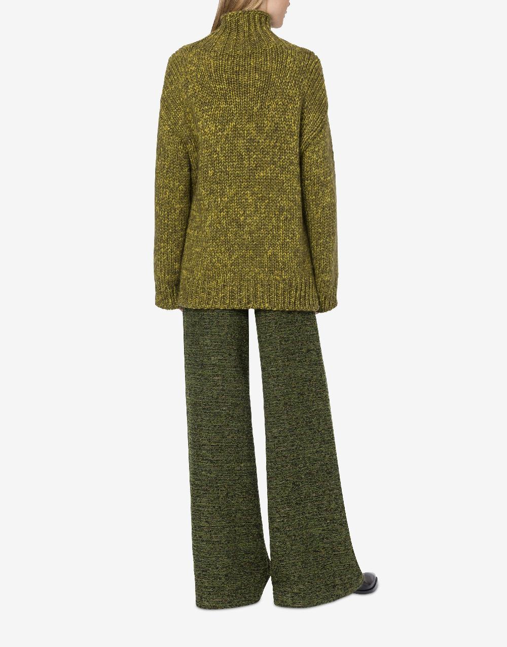 Alberta Ferretti Maglione in cordonetto misto lana stampato In Linea