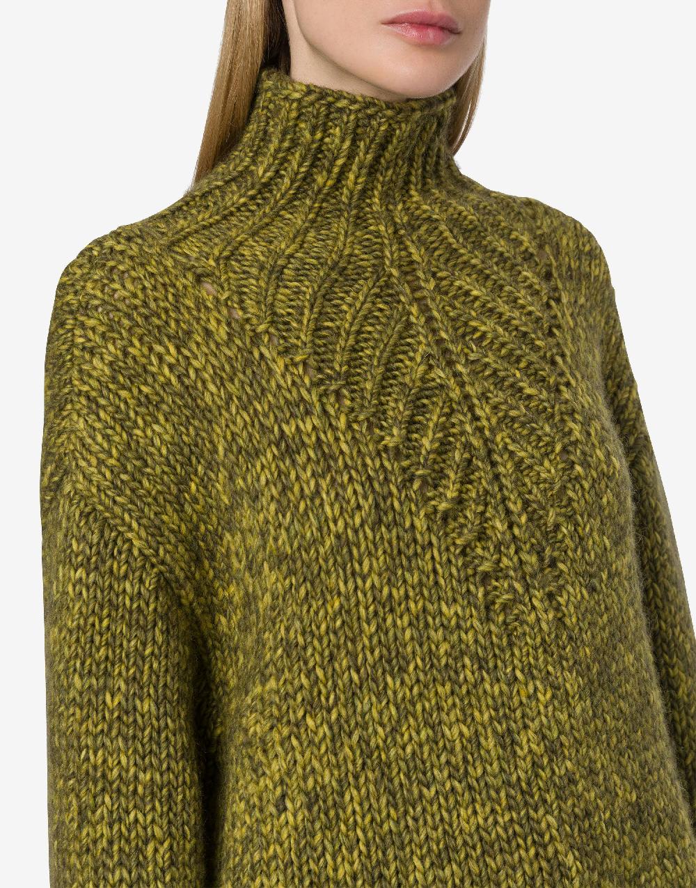 Alberta Ferretti Maglione in cordonetto misto lana stampato In Linea