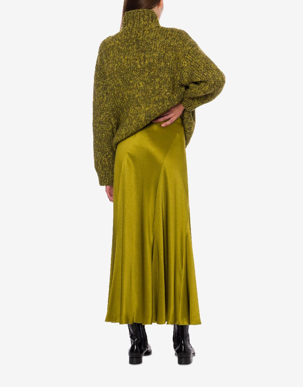 Alberta Ferretti Gonna longuette in raso Vendita