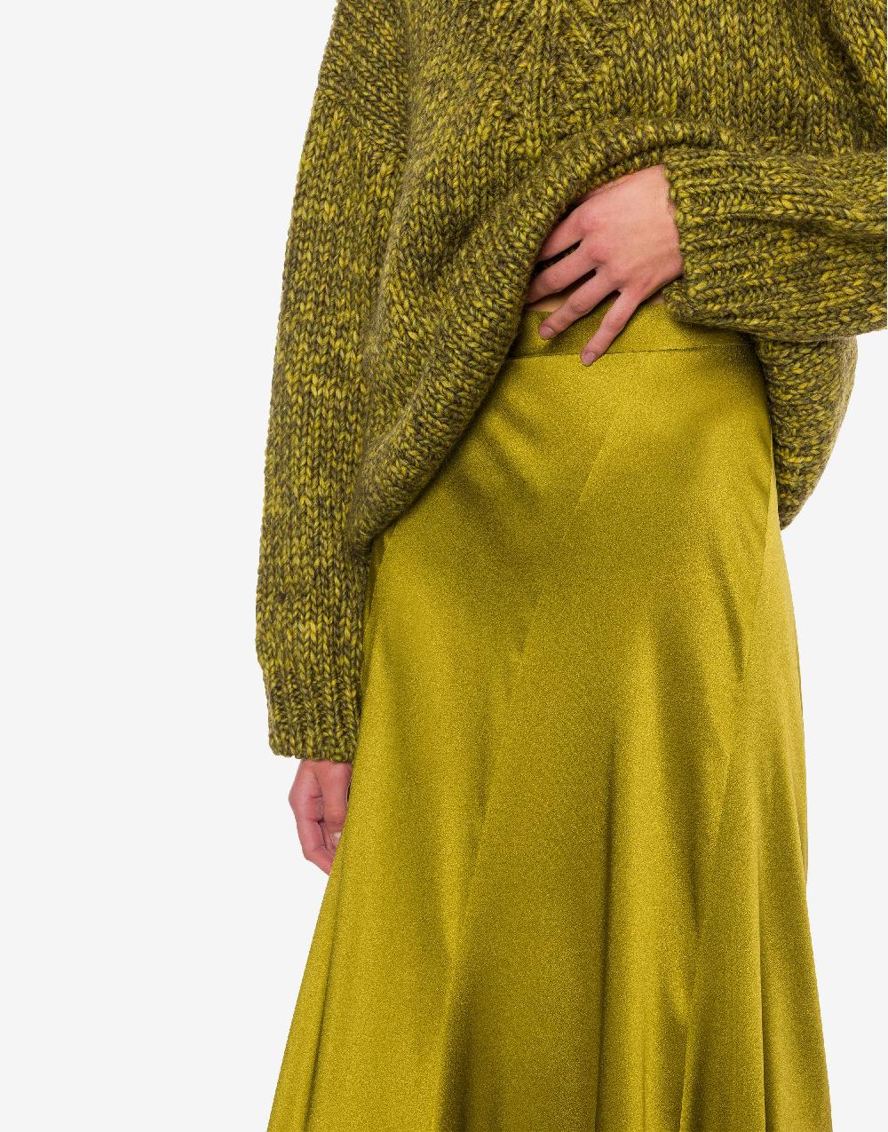 Alberta Ferretti Gonna longuette in raso Vendita