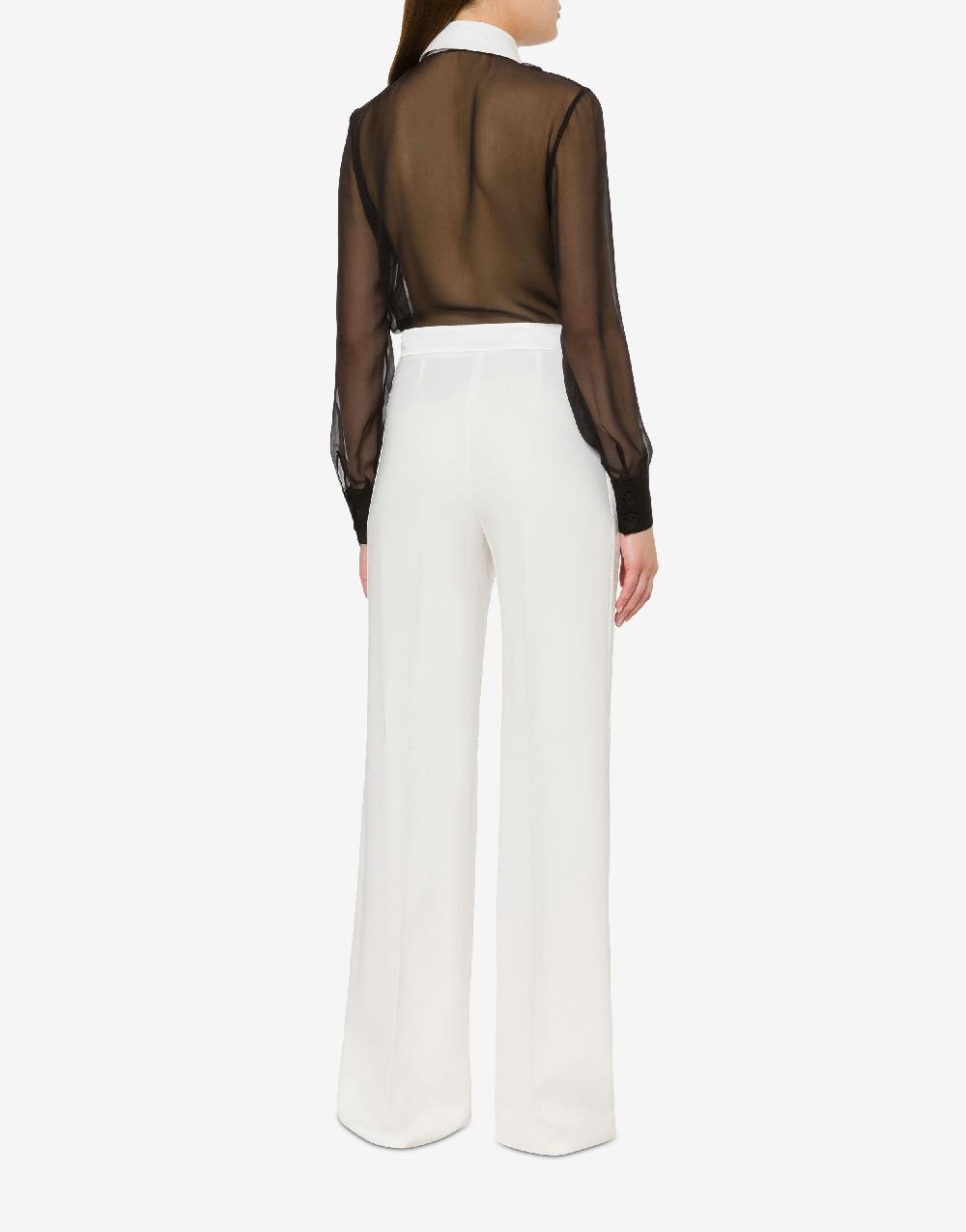 Alberta Ferretti Pantalone in cady stretch con dettagli in raso Spedizione Gratuita