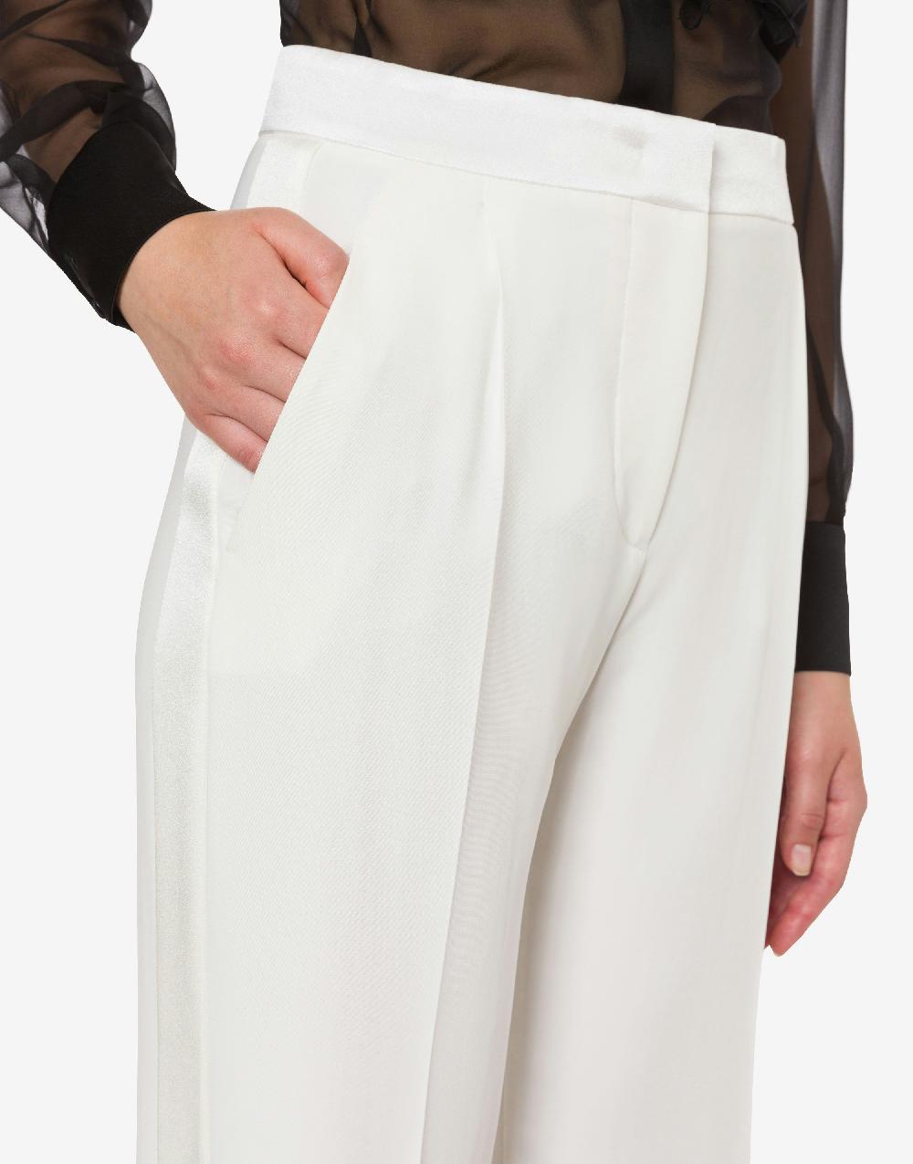 Alberta Ferretti Pantalone in cady stretch con dettagli in raso Spedizione Gratuita