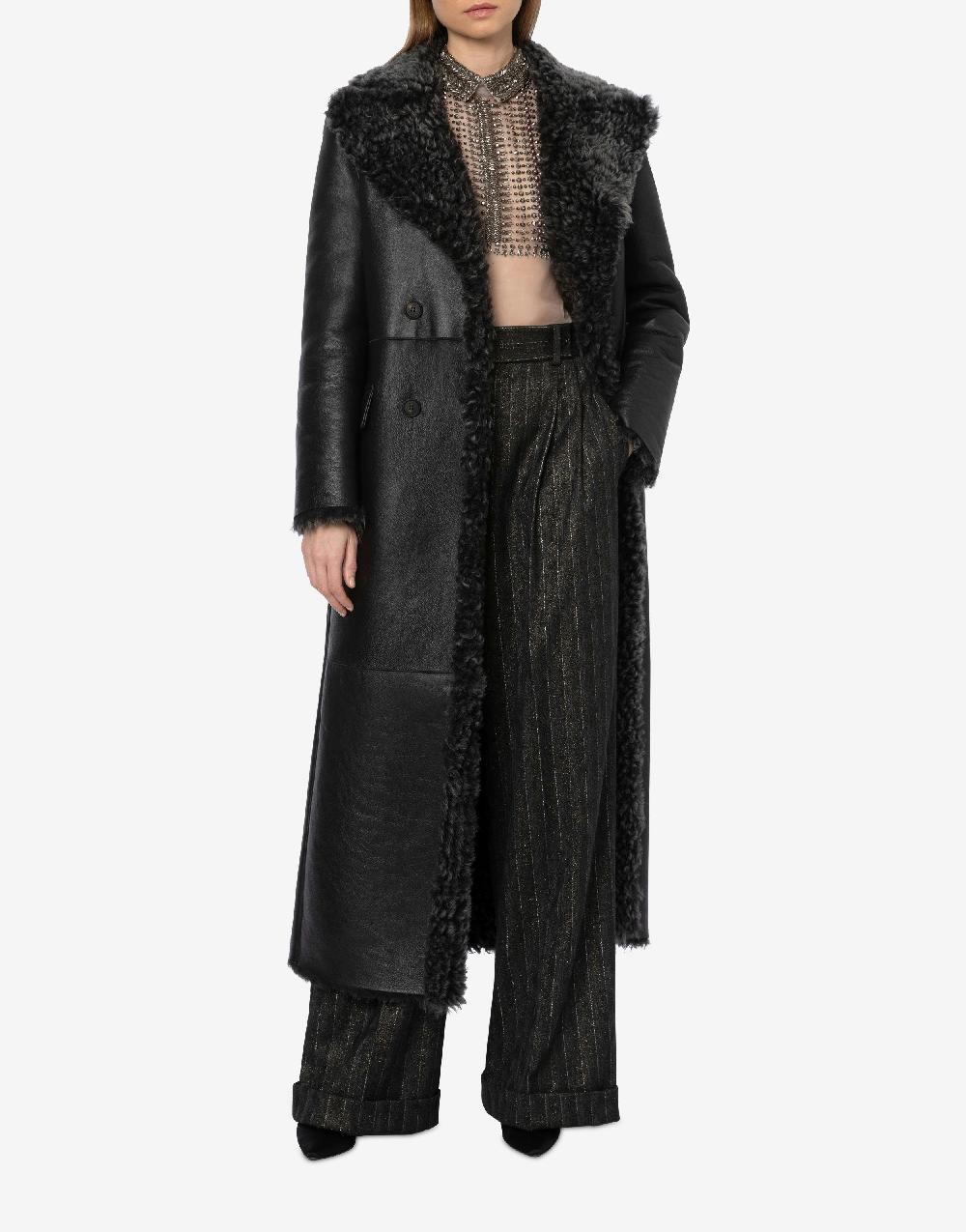 Alberta Ferretti Montone lungo in shearling nappato Consegna Veloce