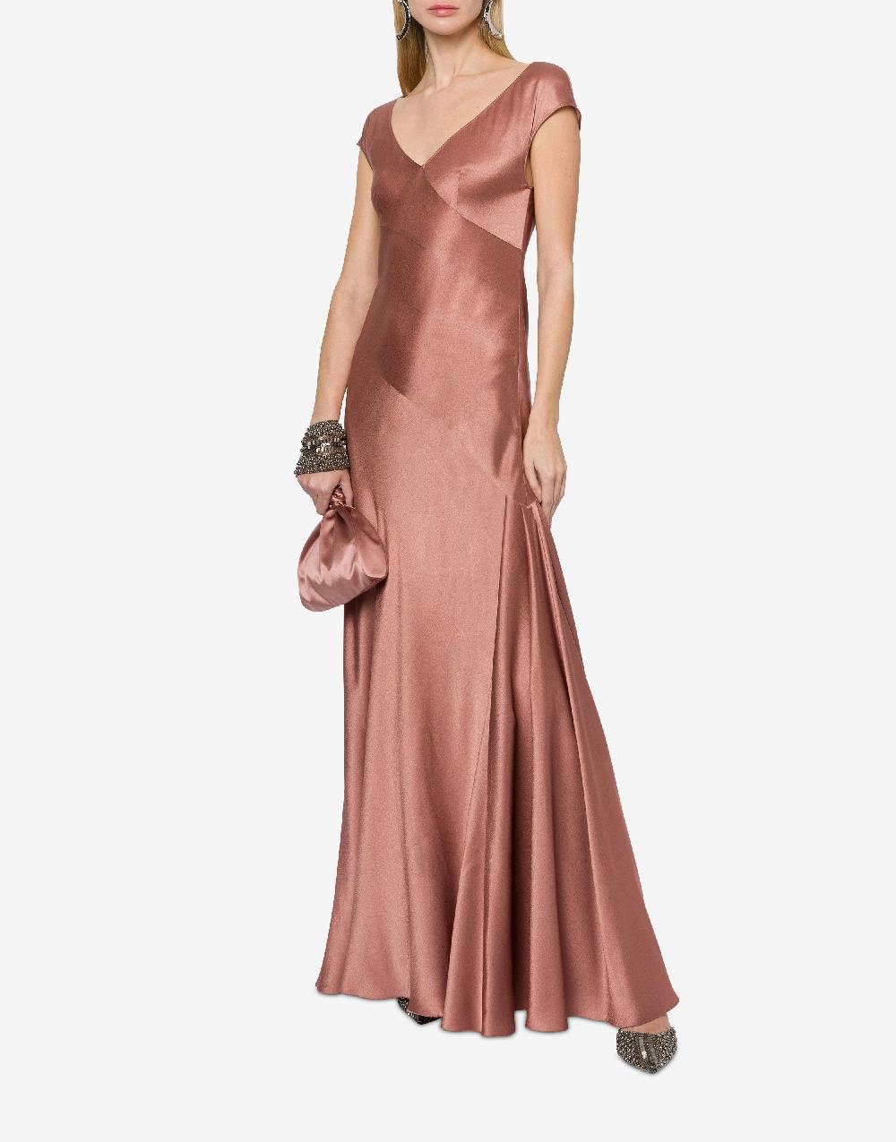 Alberta Ferretti Abito lungo in raso Offerte