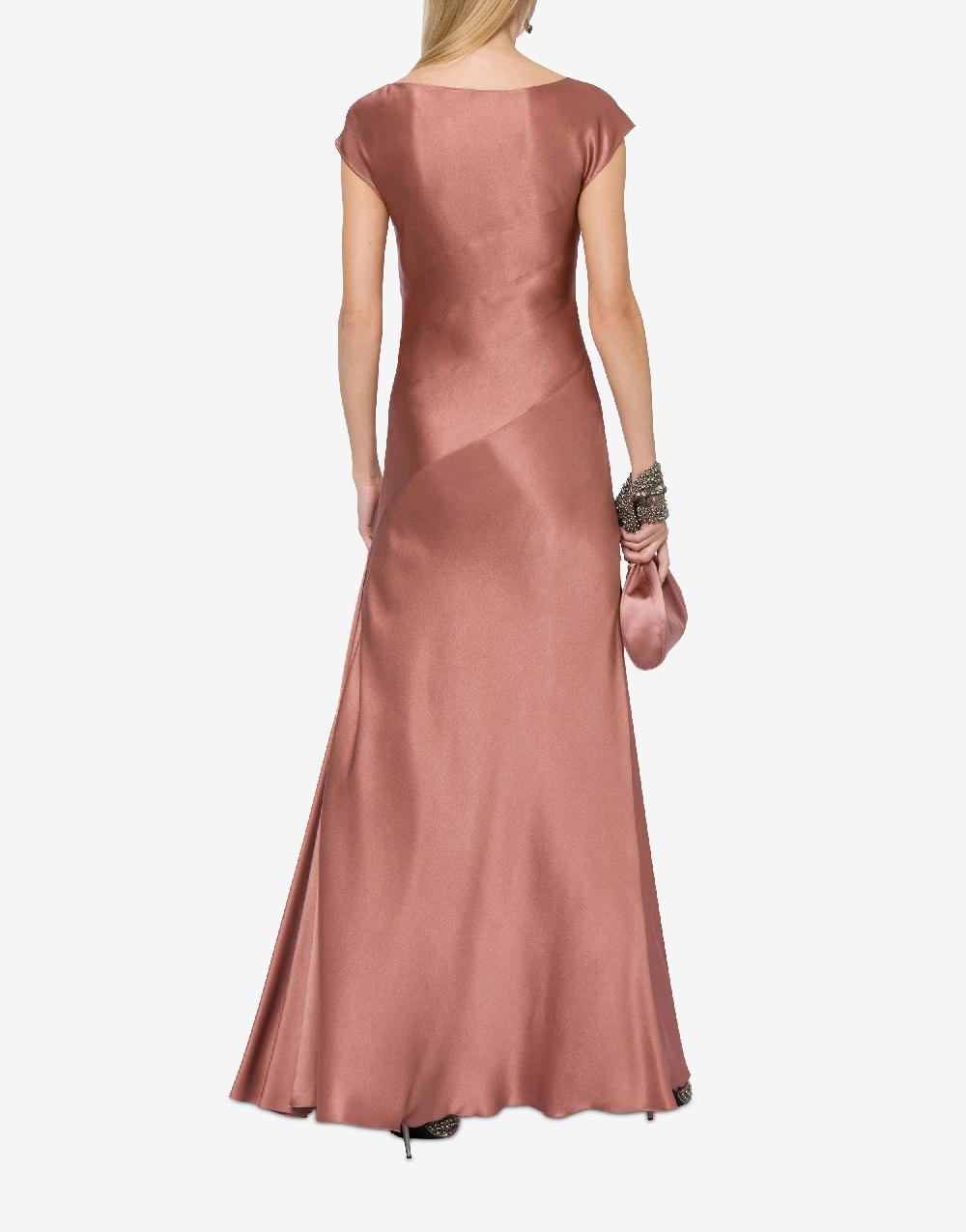 Alberta Ferretti Abito lungo in raso Offerte