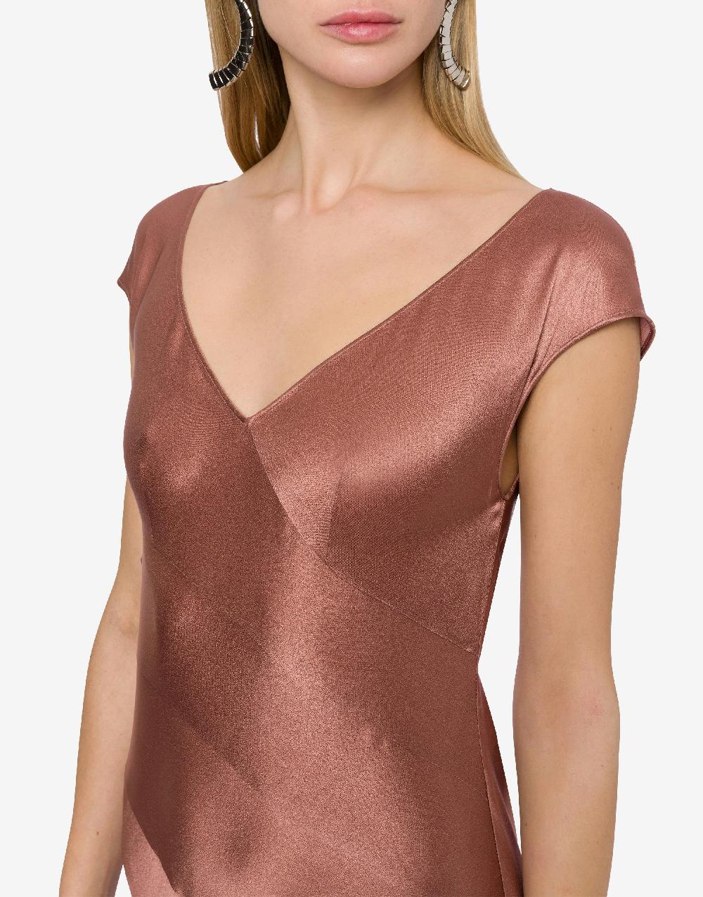 Alberta Ferretti Abito lungo in raso Offerte