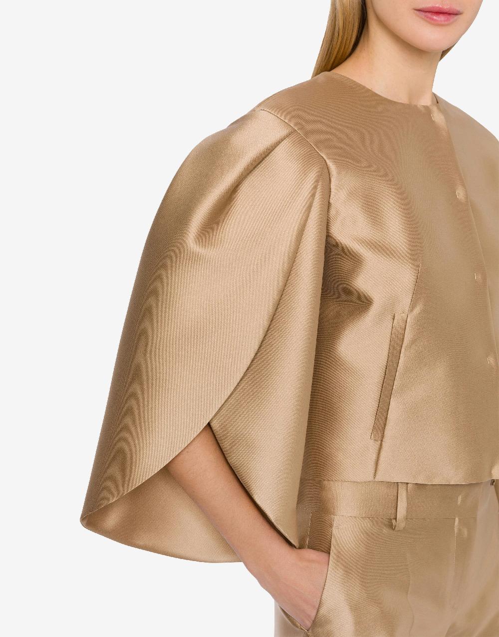 Alberta Ferretti Giacca corta in mikado con maniche tulipano Offerta per la Festa della Mamma