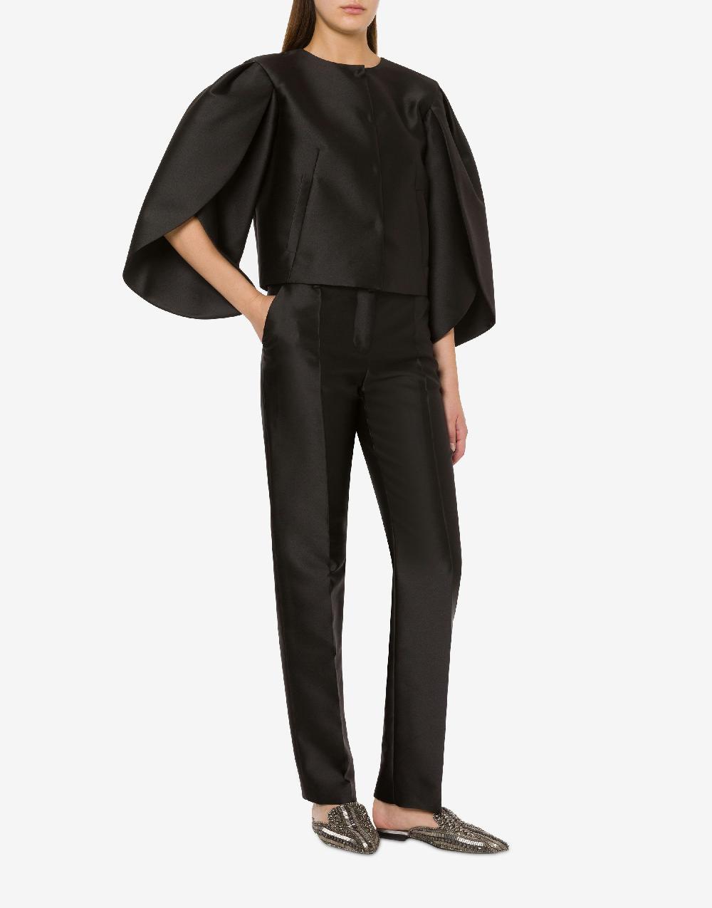 Alberta Ferretti Giacca corta in mikado con maniche tulipano Offerta Anniversario