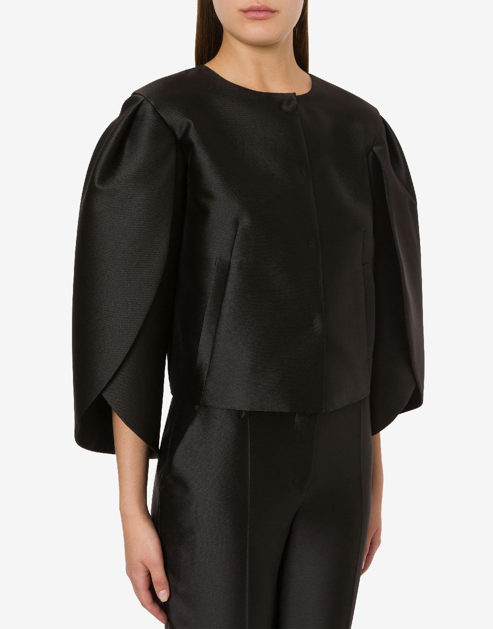 Alberta Ferretti Giacca corta in mikado con maniche tulipano Offerta Anniversario