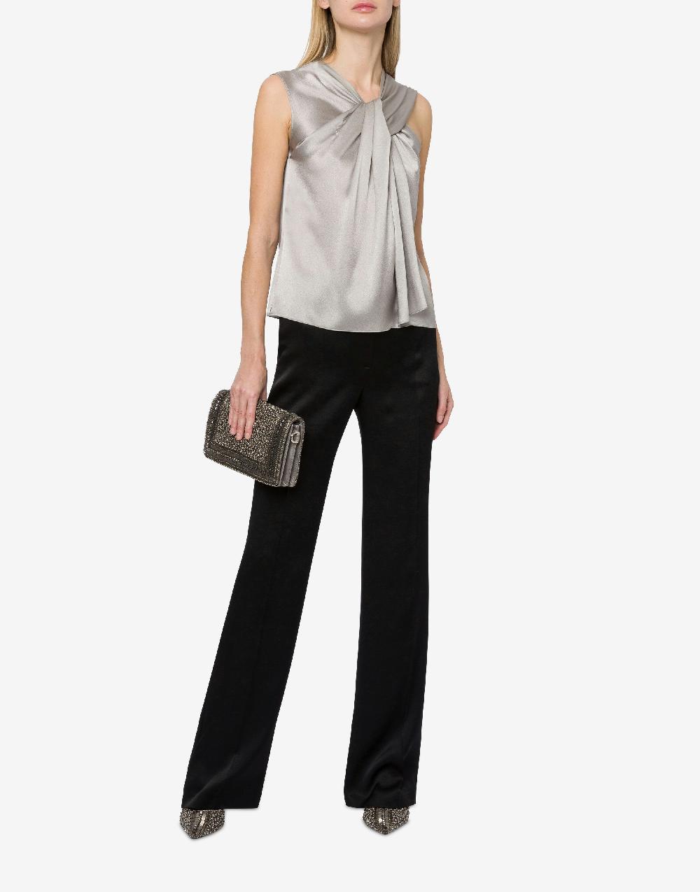 Alberta Ferretti Pantalone sartoriale in raso Latest fashion