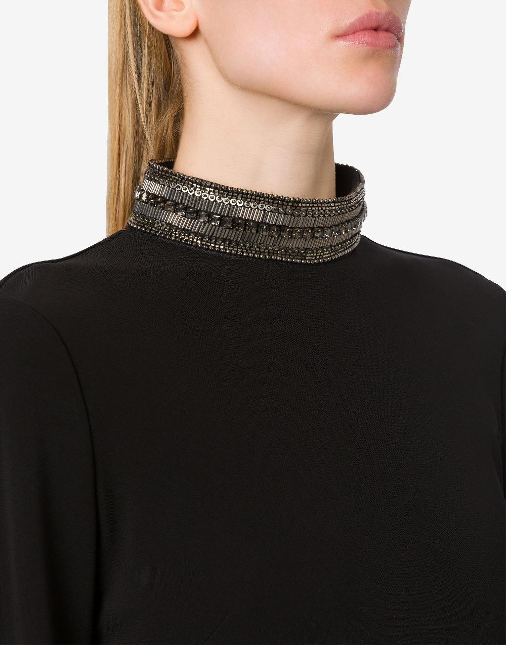 Alberta Ferretti Abito lungo in organzino con ricamo Bestseller