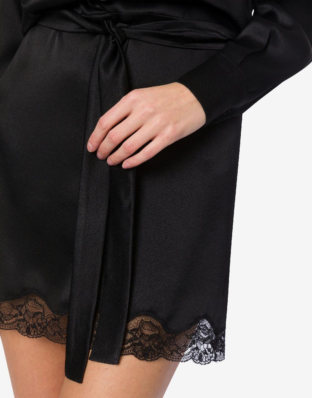 Alberta Ferretti Abito corto in raso con pizzo Offerte stagionali