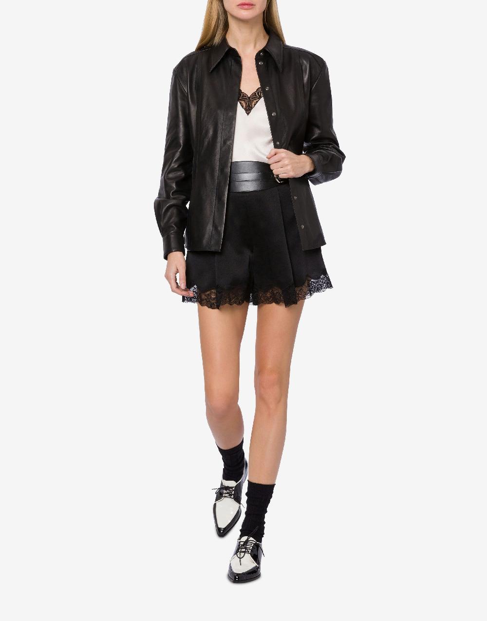 Alberta Ferretti Short in raso con pizzo Offerte giornaliere