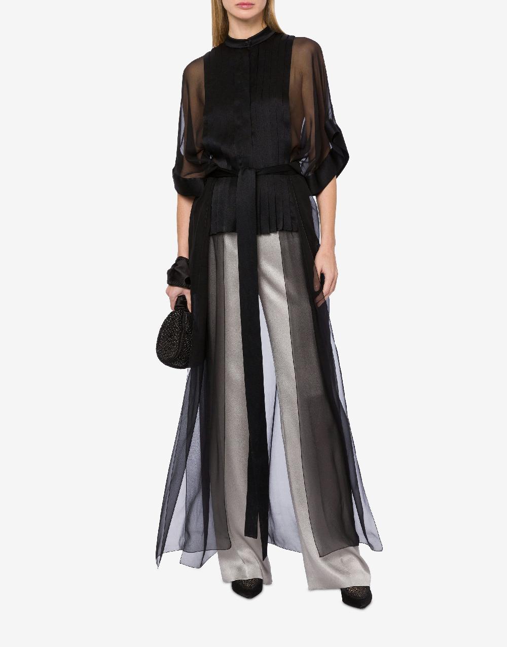 Alberta Ferretti Camicia in raso e chiffon organico Offerte speciali