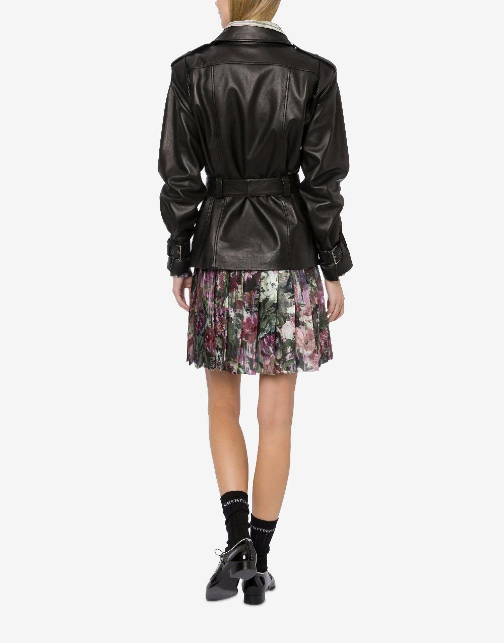 Alberta Ferretti Giacca biker in nappa glossy Enormi risparmi