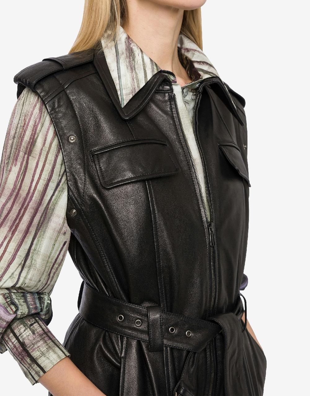 Alberta Ferretti Giacca biker in nappa glossy Enormi risparmi