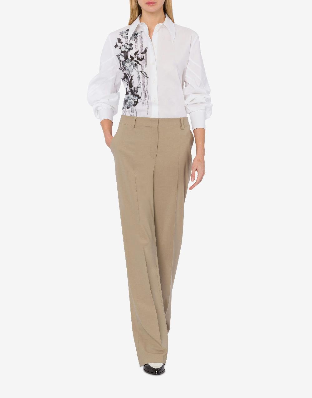 Alberta Ferretti Camicia in popeline stretch Dripping Roses Sconti VIP
