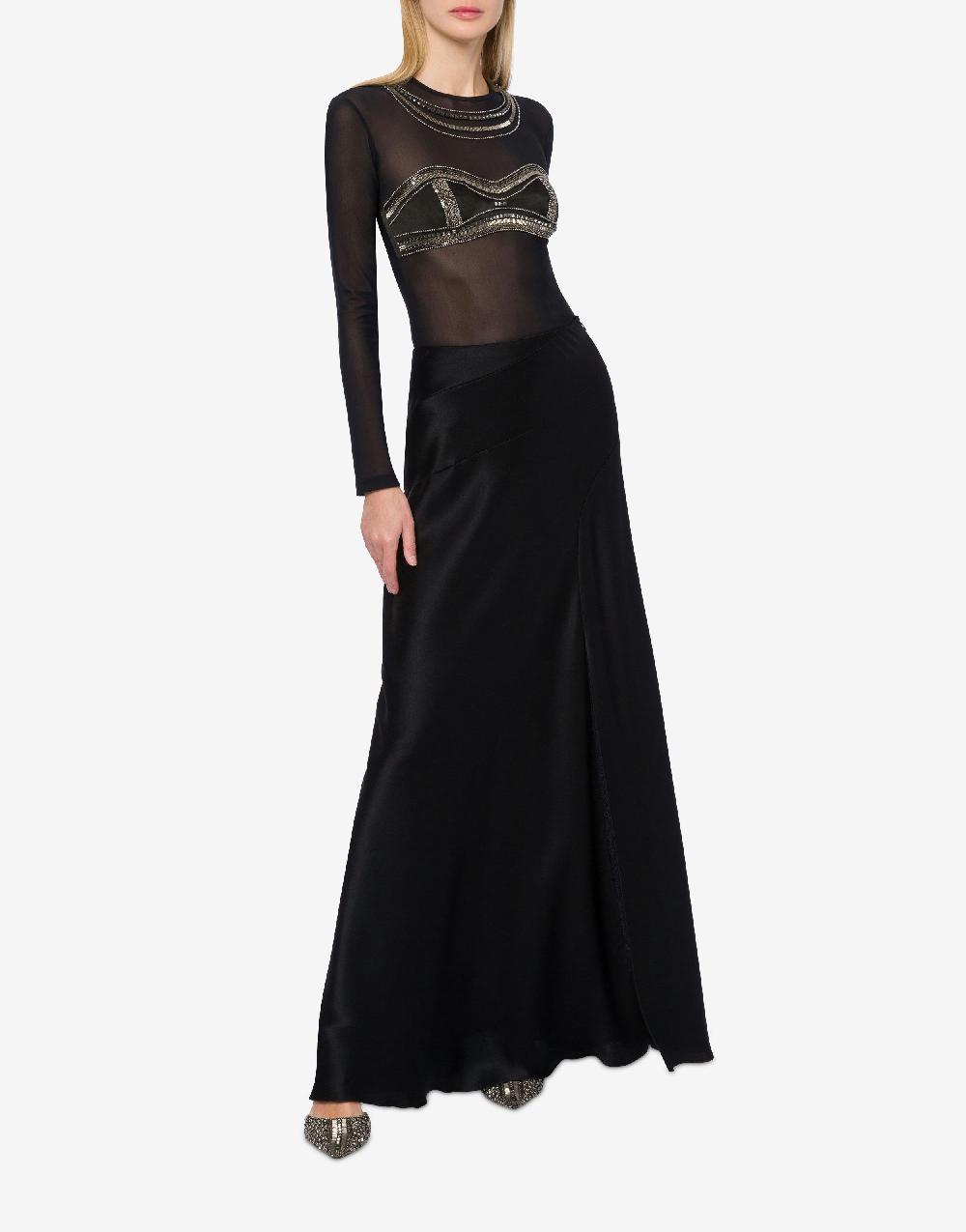 Alberta Ferretti T-shirt in tulle con ricamo Offerta settimanale