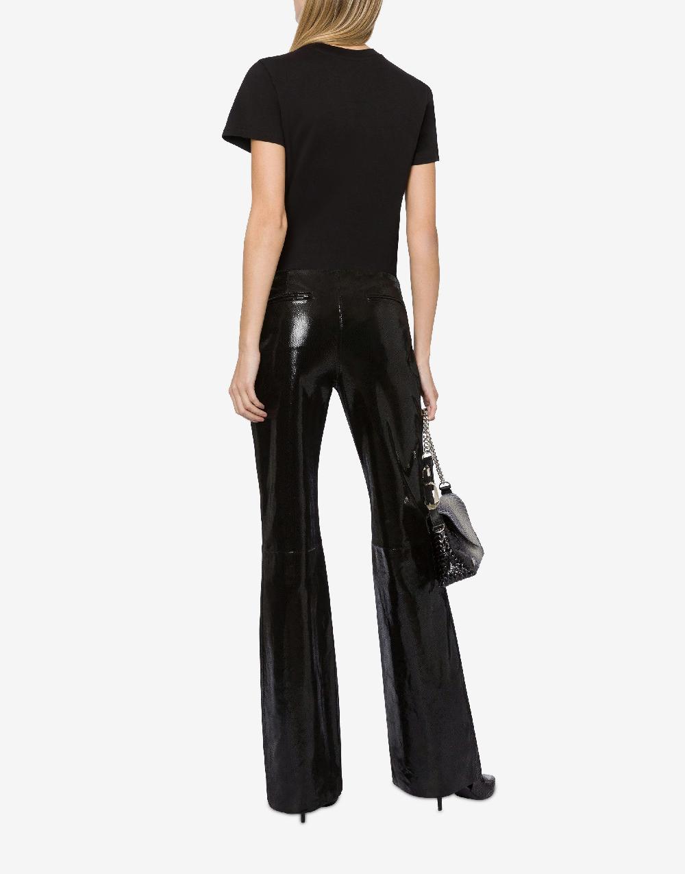Alberta Ferretti Pantalone in suede stampa Snake Ultimi tre giorni
