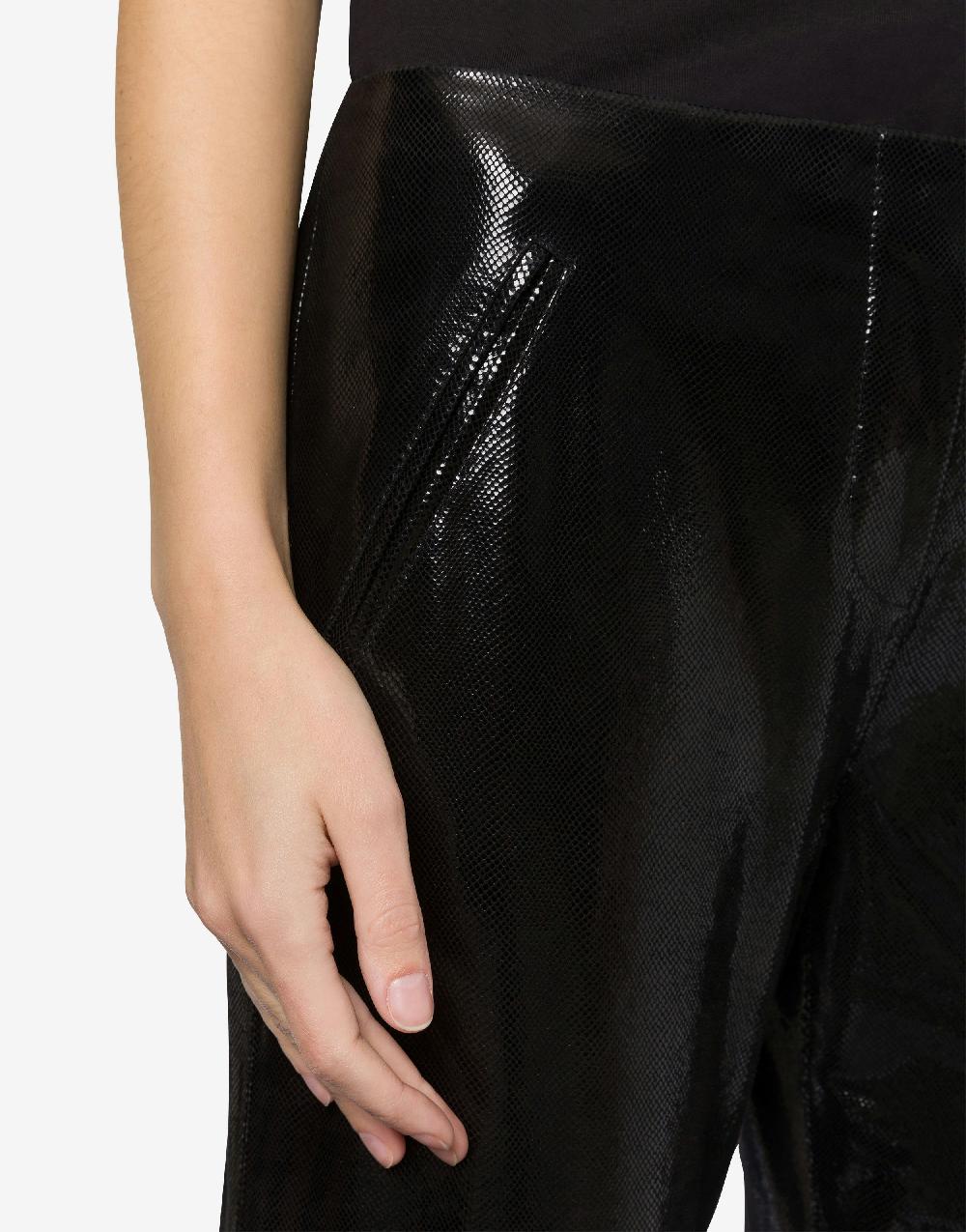 Alberta Ferretti Pantalone in suede stampa Snake Ultimi tre giorni