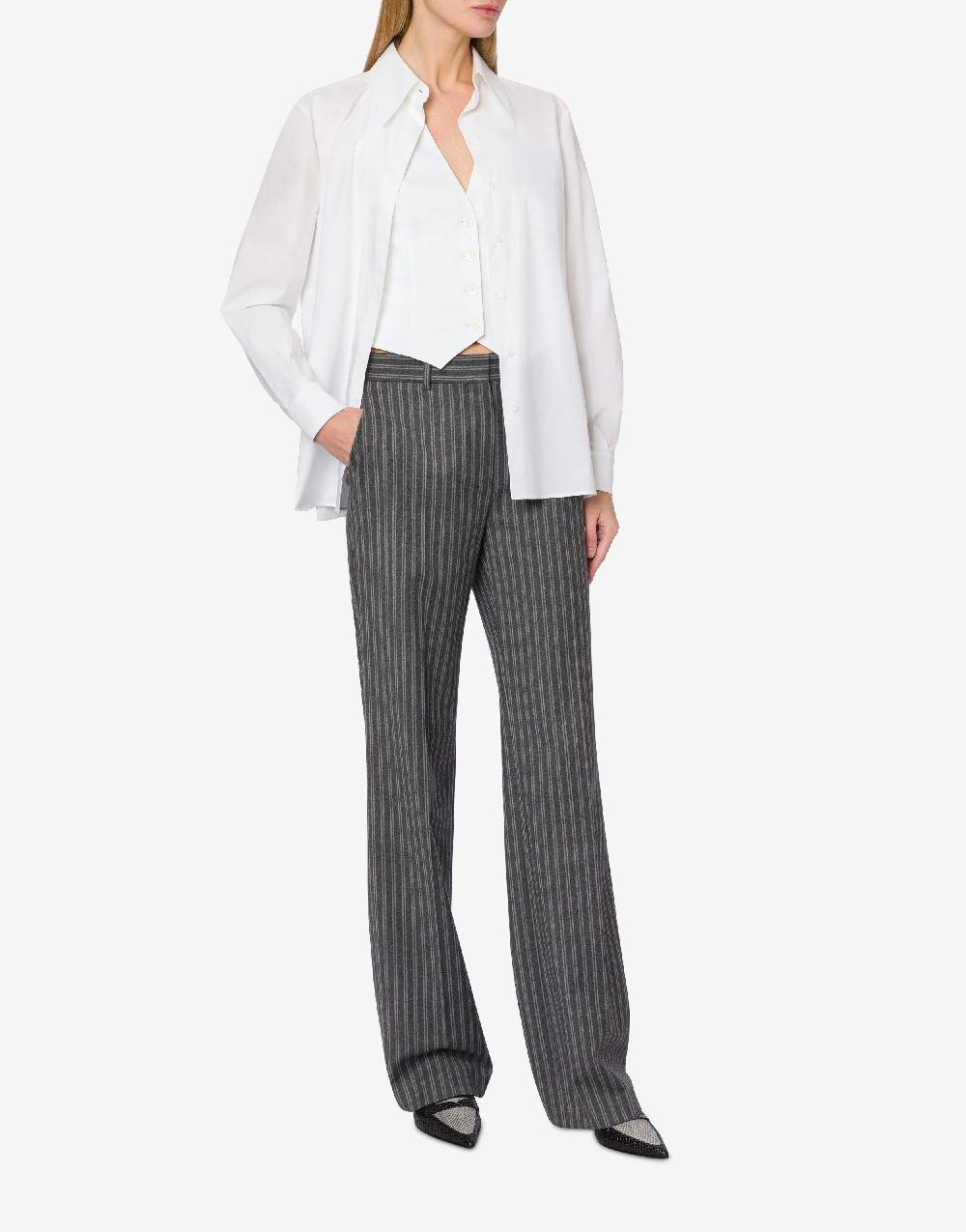 Alberta Ferretti Camicia in popeline stretch con gilet Ultimo giorno