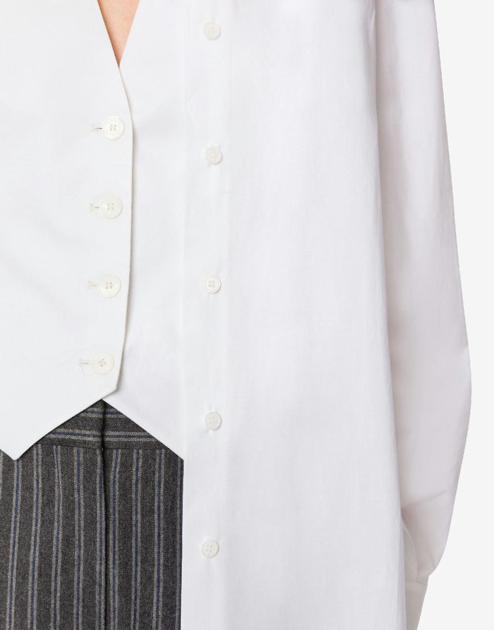 Alberta Ferretti Camicia in popeline stretch con gilet Ultimo giorno