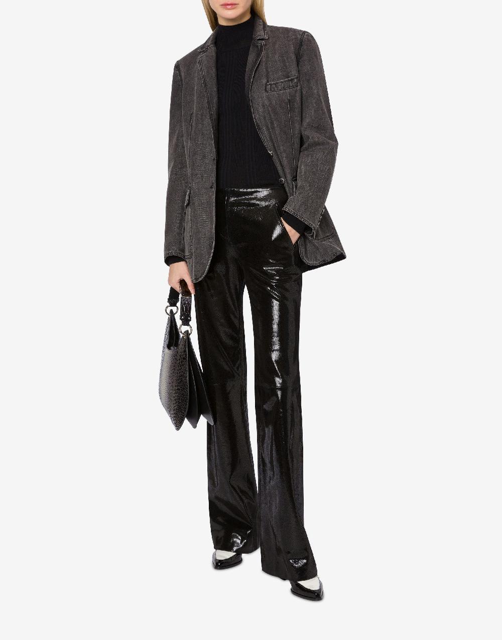 Alberta Ferretti Giacca in denim marmorizzato Stone Washed Promozione temporanea