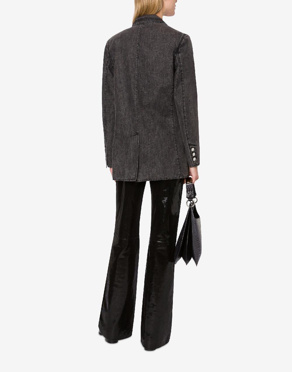 Alberta Ferretti Giacca in denim marmorizzato Stone Washed Promozione temporanea
