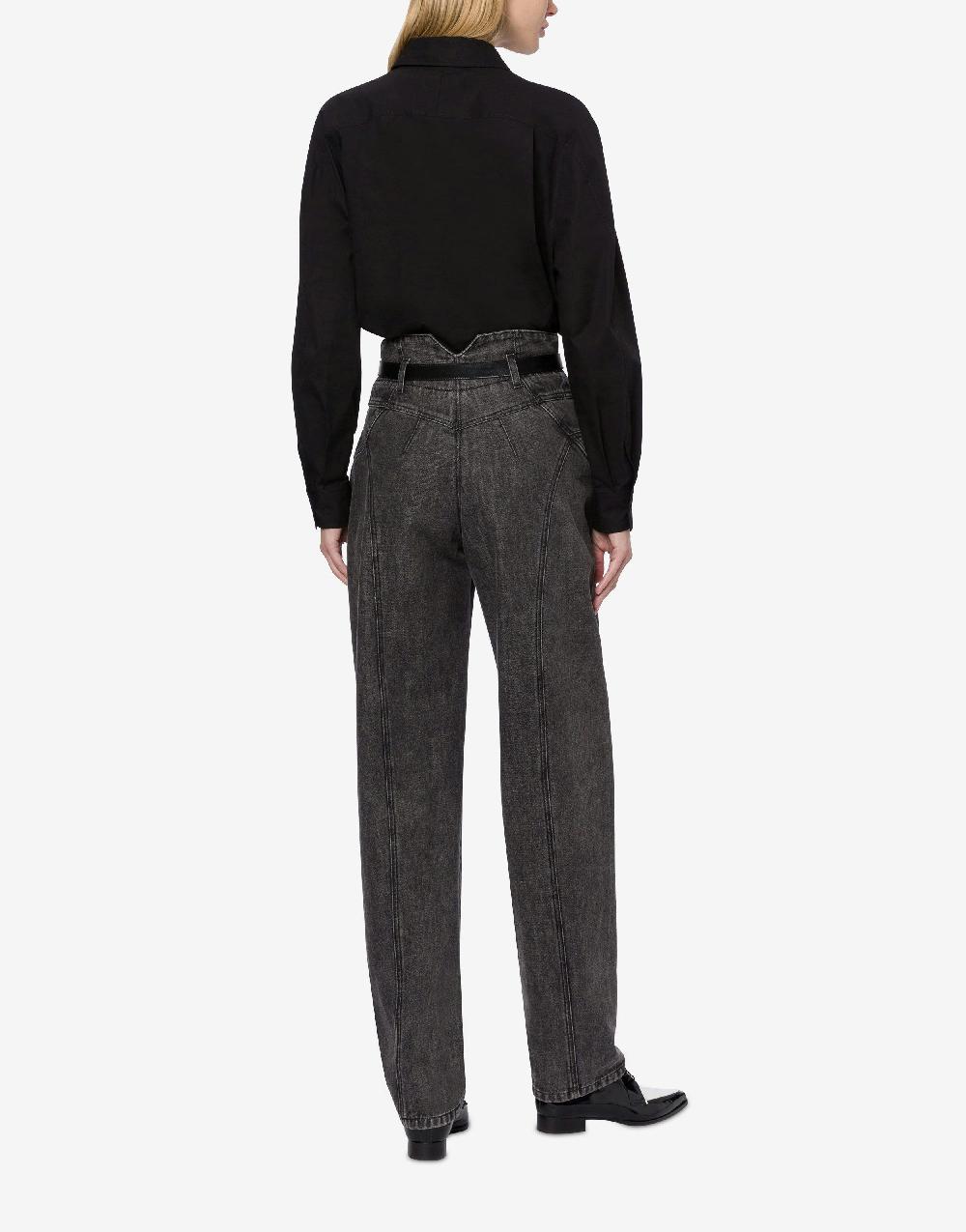 Alberta Ferretti Pantalone in denim marmorizzato Fino al 50% di sconto